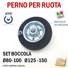 Carica l'immagine nel visualizzatore di Gallery, perno boccola ricambio per ruote con cuscinetti a rulli rotelle per carrelli e magazzino AVO