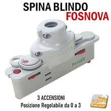 Load image into Gallery viewer, SPINA X BLINDO 3AC FOSNOVA 253.10 BIANCO X BINARIO ELETTRIFICATO DISANO OMNITRACK spine per fari sospesi su barra elettrica regolabile 0-1-2- 3 posizioni