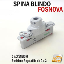 Load image into Gallery viewer, SPINA PER BLINDO DISANO FOSNOVA 3 ACCENSIONI BIANCO FOSNOVA DISANO 253.10 PER BINARIO ELETTRIFICATO BLINDO OMNITRACK