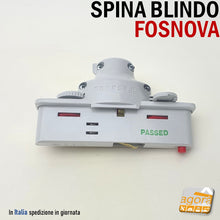 Load image into Gallery viewer, SPINA X BLINDO 3AC FOSNOVA 253.10 BIANCO X BINARIO ELETTRIFICATO DISANO OMNITRACK spine per fari sospesi su barra elettrica 250V 6A