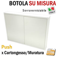 Carica l'immagine nel visualizzatore di Gallery, SPORTELLO BOTOLA INCASSO A FILO CHIAVE-PUSH X CARTONGESSO MURO SU MISURA