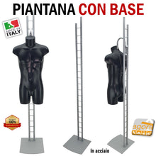 Carica l'immagine nel visualizzatore di Gallery, MANICHINI BUSTI TORSI ESPOSIZIONE NEGOZIO BASE ACCIAIO PESANTE STABILE ALTA QUALITA'