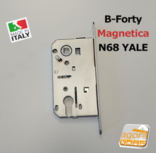 Load image into Gallery viewer, SERRATURA PORTA INTERNA MAGNETICA B-FORTY BONAITI N68 YALE FRONTALE 18X190