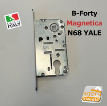 Load image into Gallery viewer, SERRATURA PORTA INTERNA MAGNETICA B-FORTY BONAITI N68 YALE FRONTALE 18X190MM E50 I8