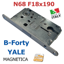 Load image into Gallery viewer, SERRATURA PORTA INTERNA MAGNETICA B-FORTY BONAITI N68 YALE FRONTALE 18X190MM E50 I85