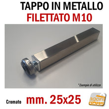 Carica l'immagine nel visualizzatore di Gallery, tappi filettati per tbr tubolari metallici