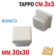 Carica l'immagine nel visualizzatore di Gallery, tappo 3x3 bianco bello per finiture a vista
