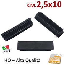 Carica l'immagine nel visualizzatore di Gallery, puntale alettato per tubolare rettangolare 25x100mm