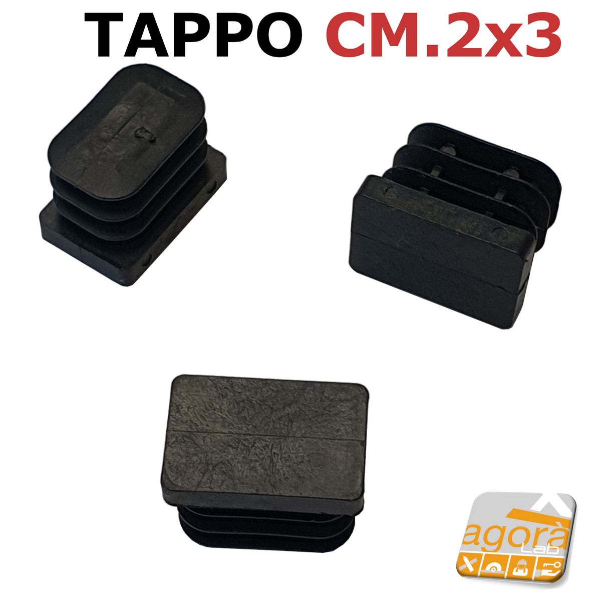 PZ. 20 TAPPI TAPPO PLASTICA QUADRATO ALETTATO COPRIPILASTRI PROFILATO Mm 25x25 8032817034932 - Foto 10