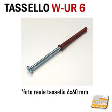 Carica l'immagine nel visualizzatore di Gallery, tasselli prolungati in nylon con vite acciaio grande diametro wurth prolungati fissaggio robusto dall'esterno senza spostare la piastra