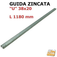 Carica l'immagine nel visualizzatore di Gallery, PROFILATO METALLICO ZINCATO U LAMIERA PIEGATA CDZ 38x20x1180 guida