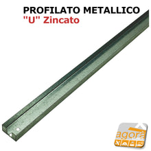 Carica l'immagine nel visualizzatore di Gallery, guida zincata metallica struttura u