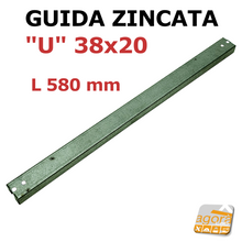 Carica l'immagine nel visualizzatore di Gallery, PROFILATO METALLICO ZINCATO U LAMIERA PIEGATA CDZ 38x20x 580 mm