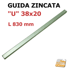 Carica l'immagine nel visualizzatore di Gallery, PROFILATO METALLICO ZINCATO U LAMIERA PIEGATA CDZ 38x20x 830 mm