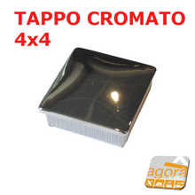 Carica l'immagine nel visualizzatore di Gallery, Tappo Tappi Cromati cm 4x4 mm 40x40 bombato rifinitura testalino copritesta per tubolari