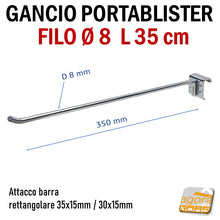 Carica l'immagine nel visualizzatore di Gallery, Ganci per negozi esposizione arredo arredamento allestimento negozi di abbigliamento casalinghi e ferramenta