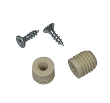 Carica l'immagine nel visualizzatore di Gallery, bussola in nylon teflon plastica per mobili foro 10 mm diametro 10 filetto interno per cerniere ante