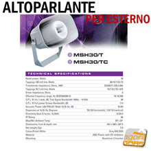 Carica l'immagine nel visualizzatore di Gallery, casse audio per esterno da fissare a un palo a una parete o a soffitto