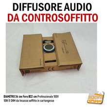 Carica l'immagine nel visualizzatore di Gallery, casse acustiche audio per negozi da soffitto verniciabile invisibile di altissima qualità