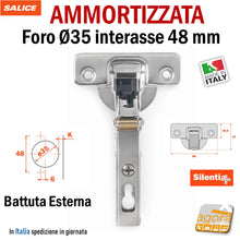 Carica l'immagine nel visualizzatore di Gallery, cerniera ricambio ante cucina mobili salice hafele wurth blum ammortizzata