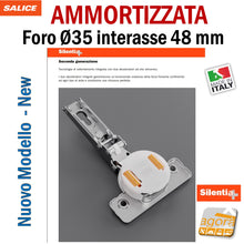 Carica l'immagine nel visualizzatore di Gallery, cerniere x ante mobili cucina regolabili ammortizzate soft close foro 35 con basetta