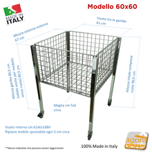 Carica l'immagine nel visualizzatore di Gallery, CESTINO CESTA ABBIGLIAMENTO FERRAMENTA PER MINUTERIA ESPOSIZIONE VESTITI