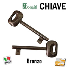 Carica l'immagine nel visualizzatore di Gallery, chiavi porte porta CHIAVE X SERRATURA PORTA INTERNA BONAITI PATENT IN METALLO BRONZO chiavi per porte interne normali in metallo N 3-4-5-6-7-8-9-10-11-12