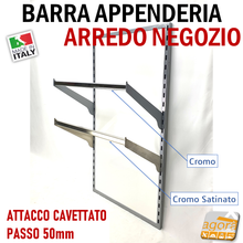 Carica l'immagine nel visualizzatore di Gallery, barre x negozi artredamento attrezzatura esposizione abbigliamento intimo gruggia stampelle negozi vestiti capi abiti
