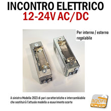 Carica l'immagine nel visualizzatore di Gallery, cdvi 3662211018761 incontro elettrico 12v 24v ac dc regolabile reversibile compatto per esterno e interno