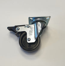 Carica l'immagine nel visualizzatore di Gallery, RUOTE RUOTA GIREVOLE Diametro 60mm NERA CON PIASTRA 40x40 AVO SC220TBIS CON FRENO AVO Originale