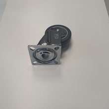 Carica l'immagine nel visualizzatore di Gallery, RUOTE RUOTA GIREVOLE D60mm GRIGIA CON PIASTRA 60x60 ANTITRACCIA CROMATA AVO TREKI senza freno