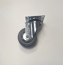 Carica l'immagine nel visualizzatore di Gallery, RUOTE RUOTA GIREVOLE D60mm GRIGIA CON PIASTRA 60x60 ANTITRACCIA CROMATA AVO TREKI real