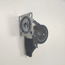 Carica l'immagine nel visualizzatore di Gallery, RUOTE RUOTA GIREVOLE D60mm GRIGIA CON PIASTRA 60x60 ANTITRACCIA CROMATA AVO TREKI dett