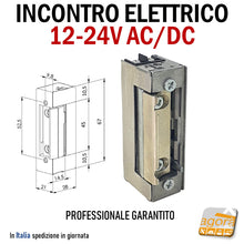 Carica l'immagine nel visualizzatore di Gallery, Riscontro ELETTRICO di sicurezza incontro da interno-esterno 10-24V AC - DC mm 68x21x28 sx dx