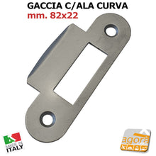Carica l'immagine nel visualizzatore di Gallery, Riscontro Gaccia Cromo Opaco G507 Bonaiti 82x22 con ALA CURVA x Serrature B-BITTER Meccaniche.