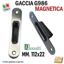 Carica l'immagine nel visualizzatore di Gallery, Riscontro Gaccia G986 Magnetico Cromo Satinato Bonaiti per Serrature B-TWIN Incontro 22x112