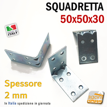 Carica l'immagine nel visualizzatore di Gallery, Piastrina a L squadretta di assemblaggio rinforzata L con fori zincata HQ