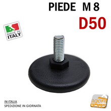 Carica l'immagine nel visualizzatore di Gallery, piede piedino piedini filettati per telai tavoli strutture mobili e carpenteria m8