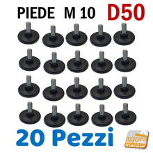 Carica l'immagine nel visualizzatore di Gallery, 20 pz piedi filettati in acciaio piattello grosso alta portata e stabilità miglior prodotto m10