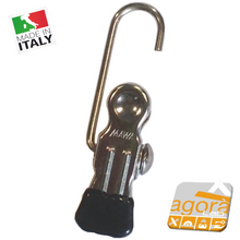 Carica l'immagine nel visualizzatore di Gallery, 10pz PINZETTA CLIPS MOLLETTA SINGOLA CROMATA GANCIO STRETTO ABBIGLIAMENTO X ESPORRE