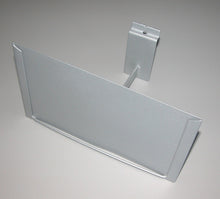 Carica l'immagine nel visualizzatore di Gallery, PORTA CARTELLO PORTAPREZZO DA PARETE ATTACCO DOGATO ARREDO NEGOZI GRIGIO GFARREDO NEGOZIO