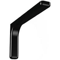 Carica l'immagine nel visualizzatore di Gallery, 2pz REGGIMENSOLA A L IN METALLO CON COVER NERA L 18cm REGGIRIPIANO STAFFA SUPPORTO