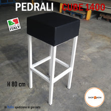 Load image into Gallery viewer, Stool Pedrali Cube 1400 New black and white - sgabelli per bar alti arredo di design