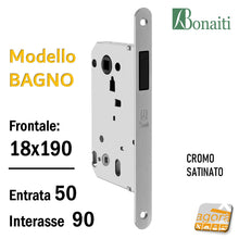 Carica l'immagine nel visualizzatore di Gallery, Ricambio Door Lock Bonaiti B-twin per bagno libero occupato pomolo moneta frontale 18x190