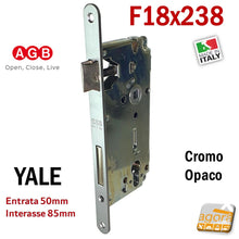 Carica l'immagine nel visualizzatore di Gallery, serratura porta agb frontale 18x238mm e50mm i85mm yale