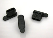 Carica l'immagine nel visualizzatore di Gallery, Tappi Fermacapo x ricambio broche arredo negozio in ABS Nero broche tappi tappo