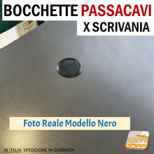 Carica l'immagine nel visualizzatore di Gallery, foto reale passacavi per scrivania ufficio negozio arredo mobili