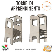 Carica l'immagine nel visualizzatore di Gallery, Torretta di apprendimento torre mont sgabello regolabile legno italia nuovo