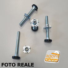 Carica l'immagine nel visualizzatore di Gallery, PIEDE REGOLABILE PER MOBILI FORO 10mm ZINCATO M8mm L70 CON PIATTELLO PIEDI 4-100pz