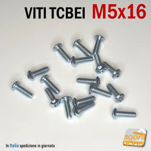 Carica l'immagine nel visualizzatore di Gallery, VITI TCBEI 5X16 ZINCATE A BRUGOLA ESAGONO INCASSATO FILETTO METRICO BULLONE PRODUTTORE